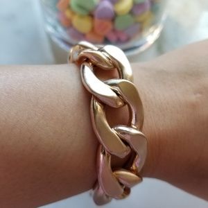 Statement bracelet - Rose gold color